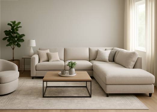 انتخاب مبل برای سالن های ال شکل: راهنمای خرید حرفه ای