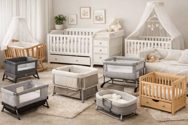 انواع تخت نوزاد برای سیسمونی